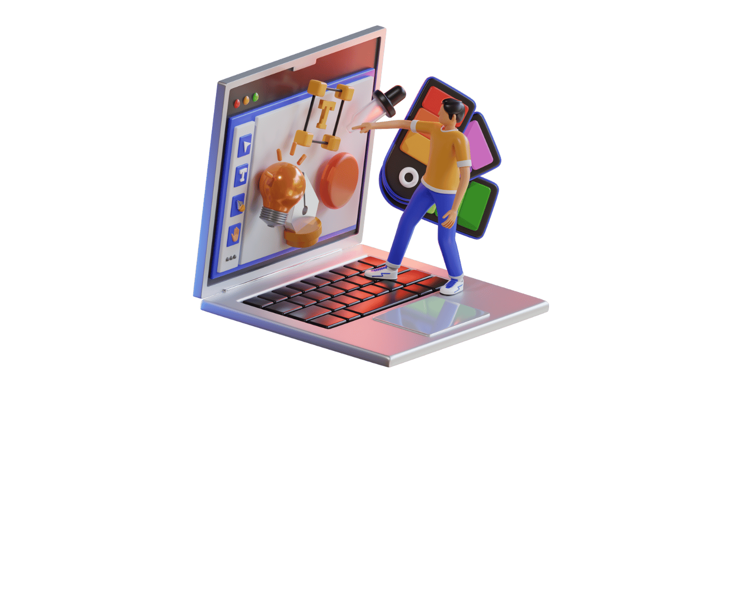 Illustration showing the first step: Compliance Ready - depicting a user interface with compliance checks.