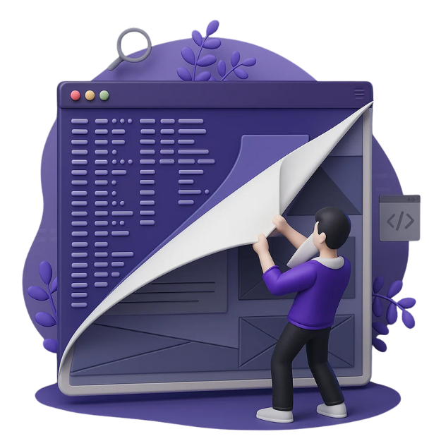 Illustration of open-source technology with interconnected systems, symbolizing integration with multiple CMS platforms